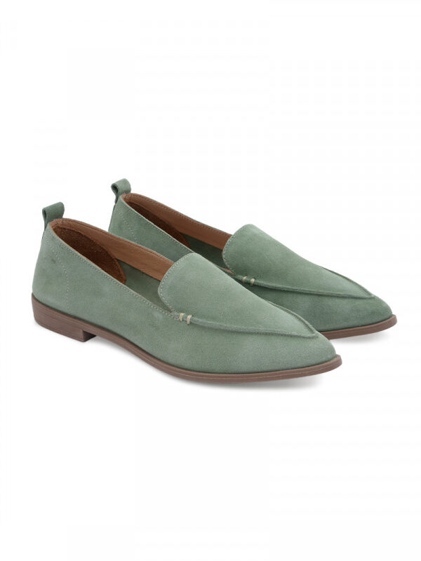 BUENO LADIES LEATHER SANDALS Cipele ravne SOFT GREEN