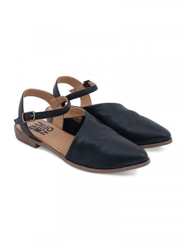 BUENO SANDALS Sandale ravne BLACK