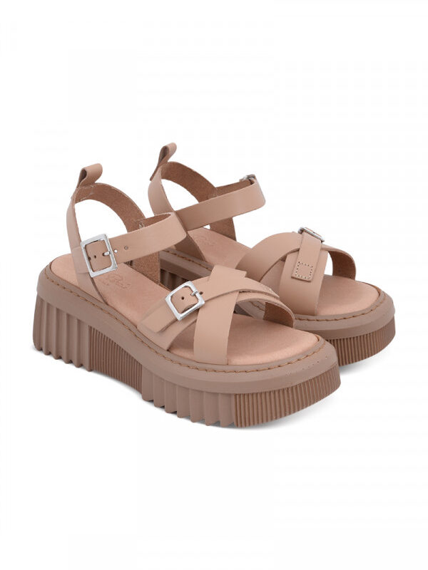 PERA CARLO SANDALS Sandale ravne PELLE-ROSA-PALLIDO