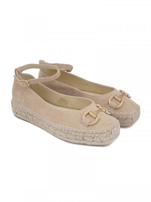NOA NOIR FLAT ESPADRILLE Espadrile Suede-Arena