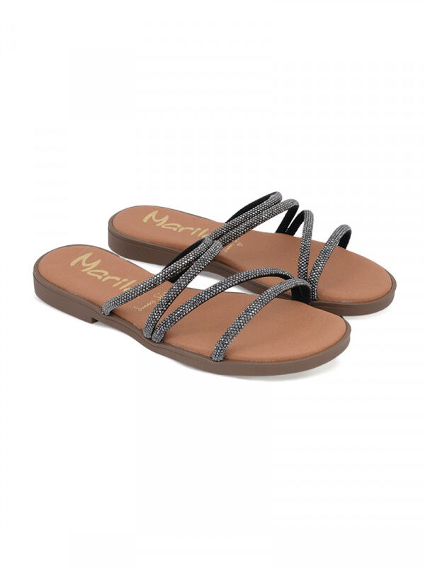 MARILA SLIPPERS BRILLANTE-ACERO